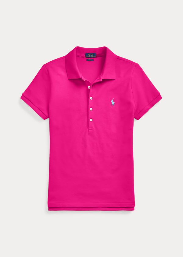 Camisa Polo Polo Ralph Lauren Slim Fit Stretch Mulher 96735-HLMJ